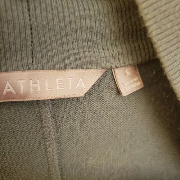 Athleta Light Sage Green Drape Front Lounge Cardigan Jacket Size S - Picture 10 of 11